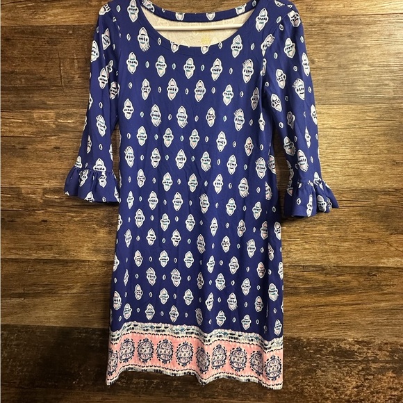 Lilly Pulitzer Blue Resort Sheath Dress with Bell Sleeves - Picture 5 of 11